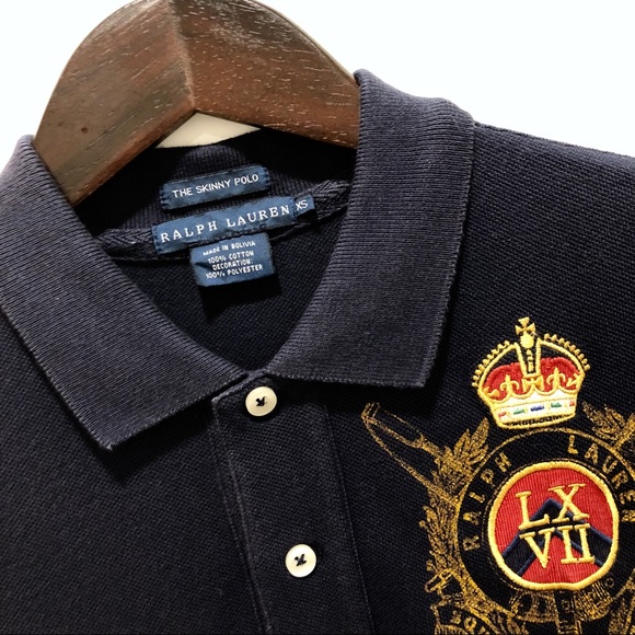 Ralph Lauren Mercer Club Navy Skinny Polo XS - Picture 5 of 5